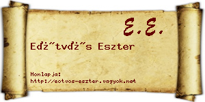 Eötvös Eszter névjegykártya