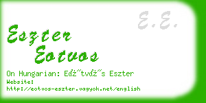 eszter eotvos business card